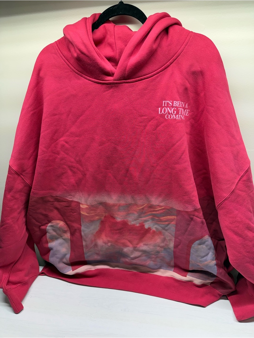 Taylor Swift Women's Bright Pink Cowl Neck Graphic Sweater